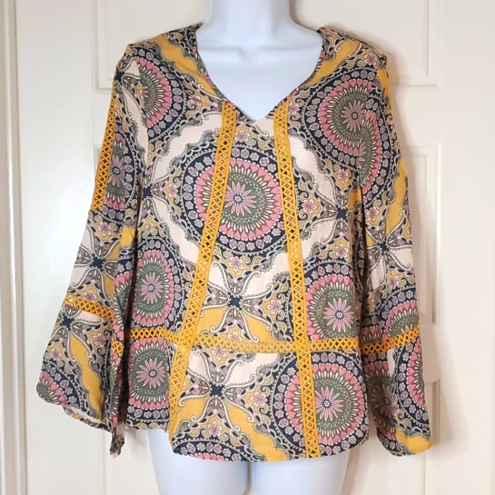 Ella Moon Boho Cold Shoulder  Tunic Top